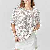 Embroidered Lace Top