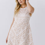 Embroidery Mini Dress