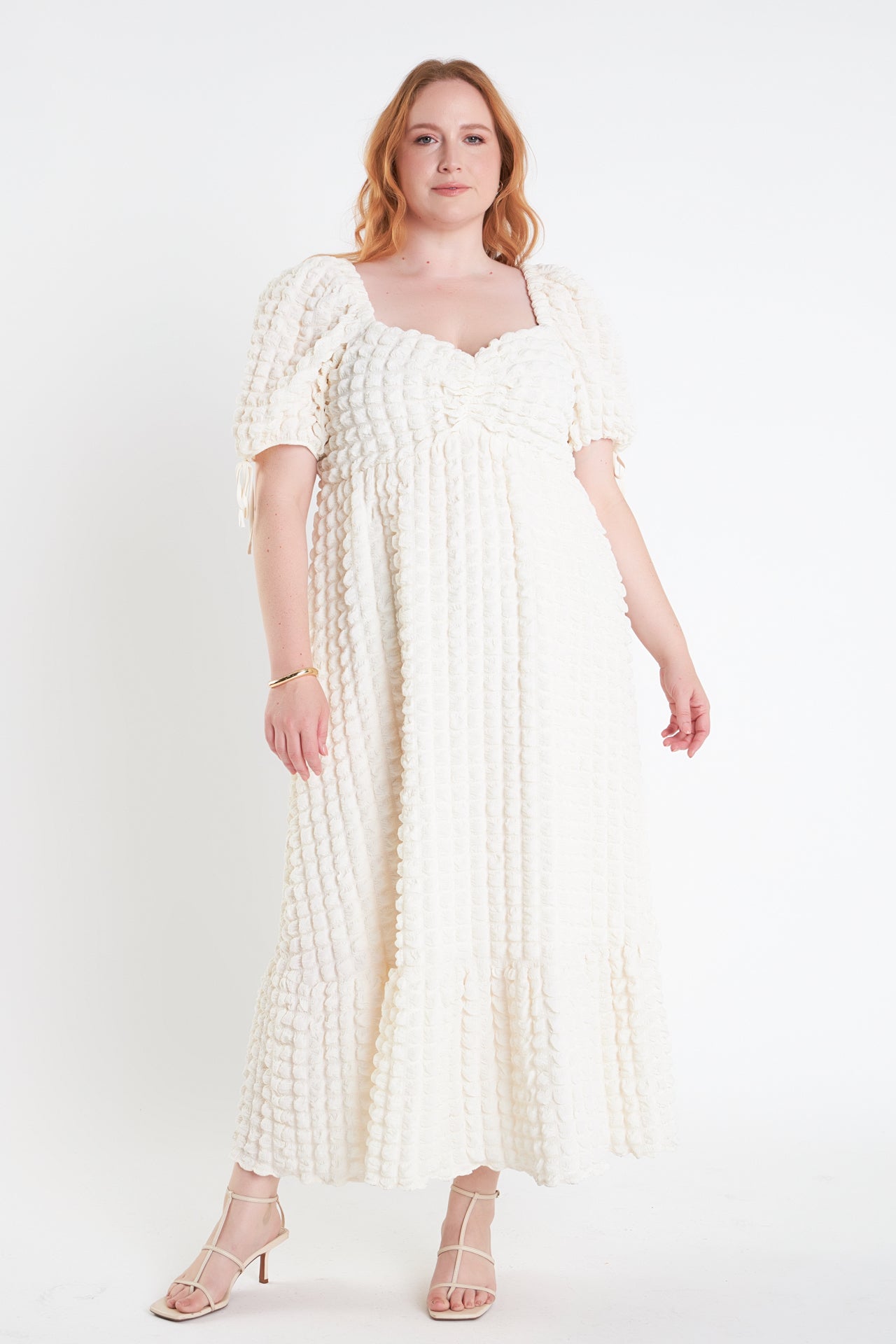 Endless Rose - Textured Maxi Dress IVORY / 1X Endless Rose - Textured Maxi Dress IVORY / 1X