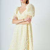 Bubble Puff Sleeve Maxi Dress
