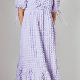 Bubble Puff Sleeve Maxi Dress