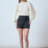 Mock Neck Long-Sleeve Blouse