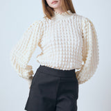 Mock Neck Long-Sleeve Blouse