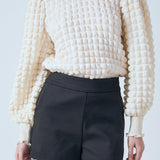 Mock Neck Long-Sleeve Blouse