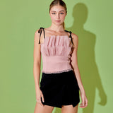 Tulle Cropped Top