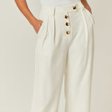 Trousers with Button Detail