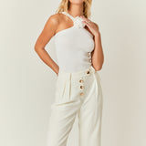 Trousers with Button Detail