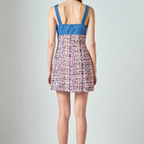 Premium Tweed Square Neck Dress