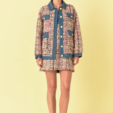 Premium Tweed & Denim Combo Jacket