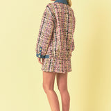 Premium Tweed & Denim Combo Jacket