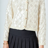 Sequin Patchwork Crochet Jacket