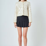 Sequin Patchwork Crochet Jacket