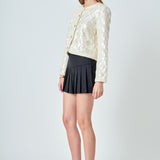 Sequin Patchwork Crochet Jacket