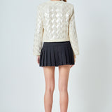 Sequin Patchwork Crochet Jacket
