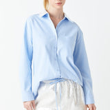 Oversized Oxford Shirt with Sequin Collar