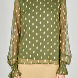 Polka Dot Chiffon Blouse