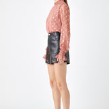 Polka Dot Chiffon Blouse