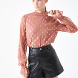 Polka Dot Chiffon Blouse