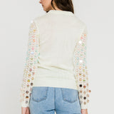 Ombre Sequin Embellished Sweater