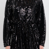 Boat Neck Sequin Romper