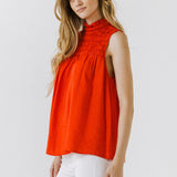 Smocked Yoke Halter Top
