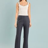 Contrast Binding Sweetheart Knit Top