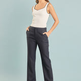 Contrast Binding Sweetheart Knit Top