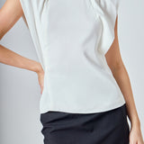 Sleeveless Pleated Top