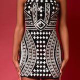 Beading Sequins Mini Dress