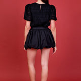Textured Puff Sleeve Top
