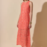 Iris Textured Sleeveless Maxi Dress