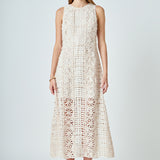 Textured Sleeveless Maxi Dress