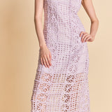 Textured Sleeveless Maxi Dress