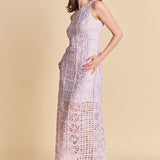 Textured Sleeveless Maxi Dress