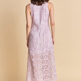 Textured Sleeveless Maxi Dress