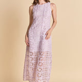 Textured Sleeveless Maxi Dress