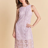 Textured Sleeveless Maxi Dress