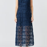 Textured Sleeveless Maxi Dress