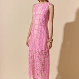 Textured Sleeveless Maxi Dress