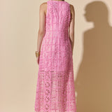 Textured Sleeveless Maxi Dress