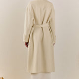 Handmade Blend Belted Maxi Coat