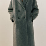 Double Breasted Handmade Blend Maxi Coat