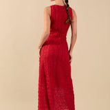 Chloe Textured Sleeveless Midi Dress