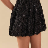 Colette Floral Sequin Bubble Mini Skirt