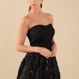 Colette Floral Sequin Bubble Mini Skirt