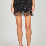 Sequined Tassel Mini Skirt