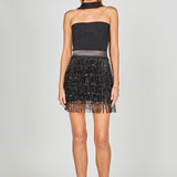 Sequined Tassel Mini Skirt