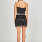 Sequined Tassel Mini Skirt