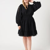Lace Trim Mini Dress