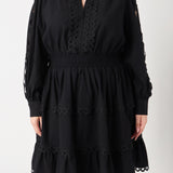 Lace Trim Mini Dress